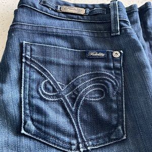 EUC Fidelity Japan rose flare jeans